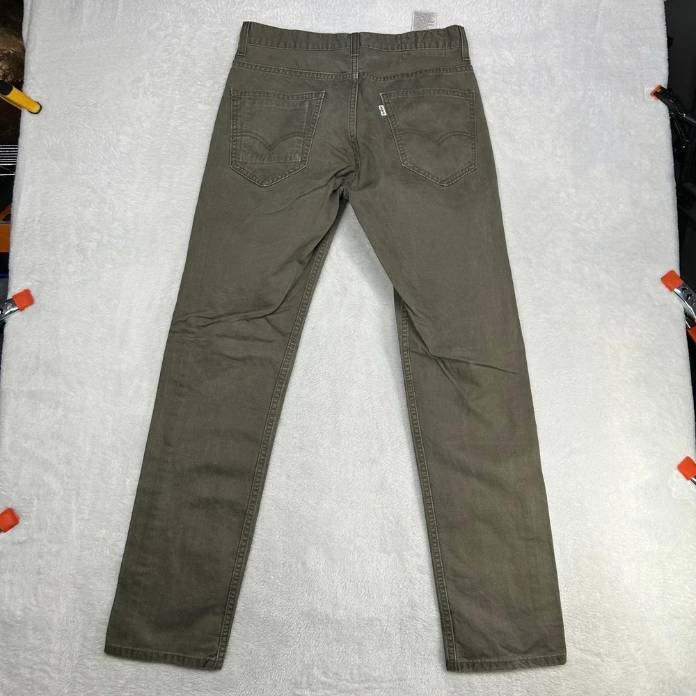 Levi's Slim Fit Chino Pants Men Olive Green Cotton Twill Classic Pockets - 29X30